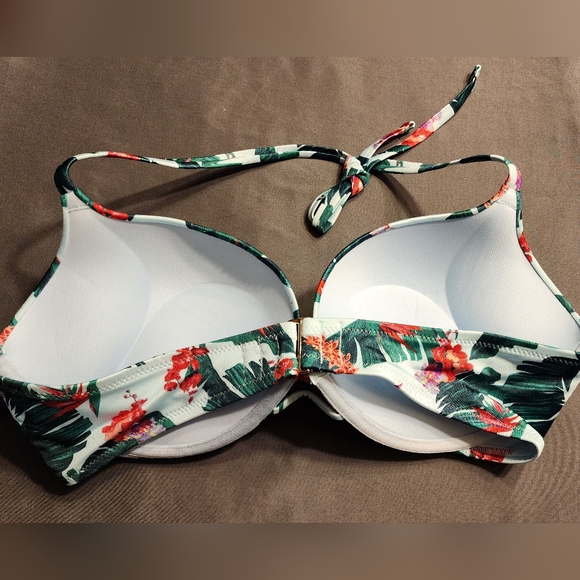 Victoria's Secret Bombshell Add 2 Cups Push Up Bikini Sz 38C NWT Blue Palm - Picture 5 of 6